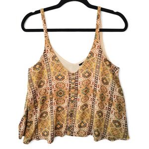 Forever 21 Tank Top Aztec Print Sleeveless Casual Blouse‎ Top Size M